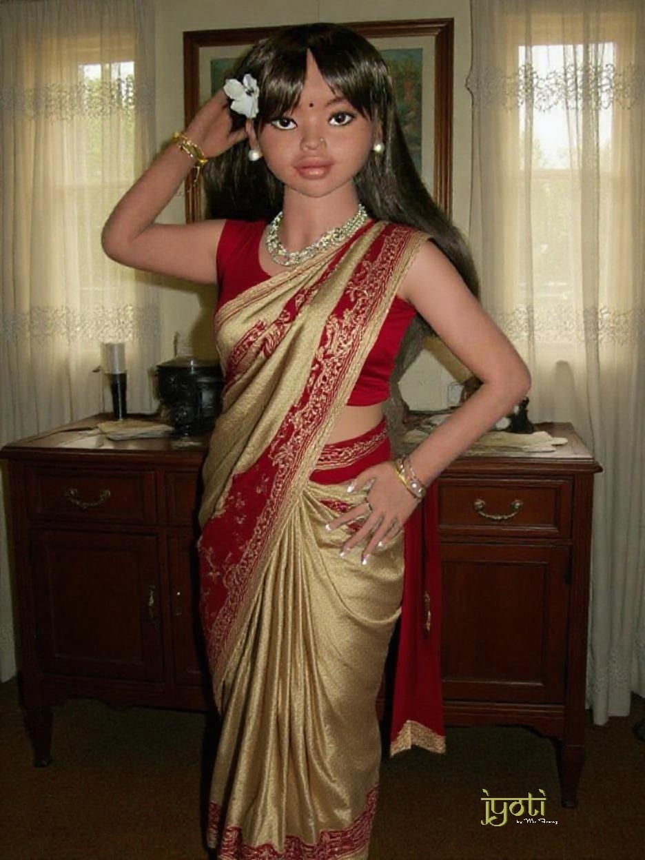 Jyoti in Red and Gold Sari