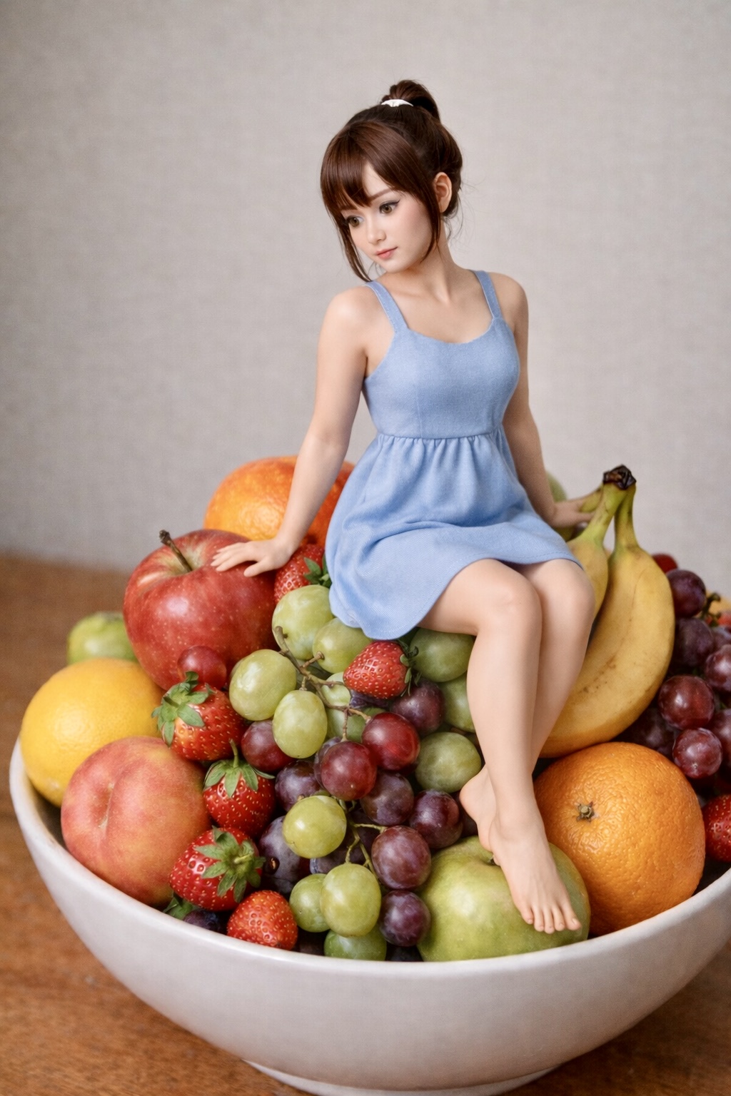 Pixie in the fruit bowl